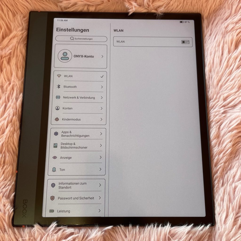 BOOX Note Air4 C eBook-Reader Konto