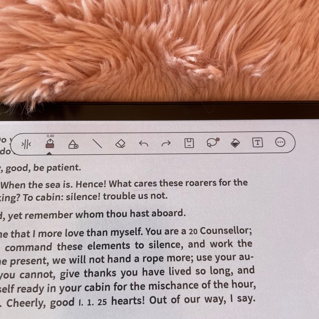 BOOX Note Air4 C eBook-Reader Menü für Notizen
