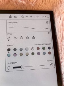 BOOX Note Air4 C eBook-Reader Schrifteinstellungen