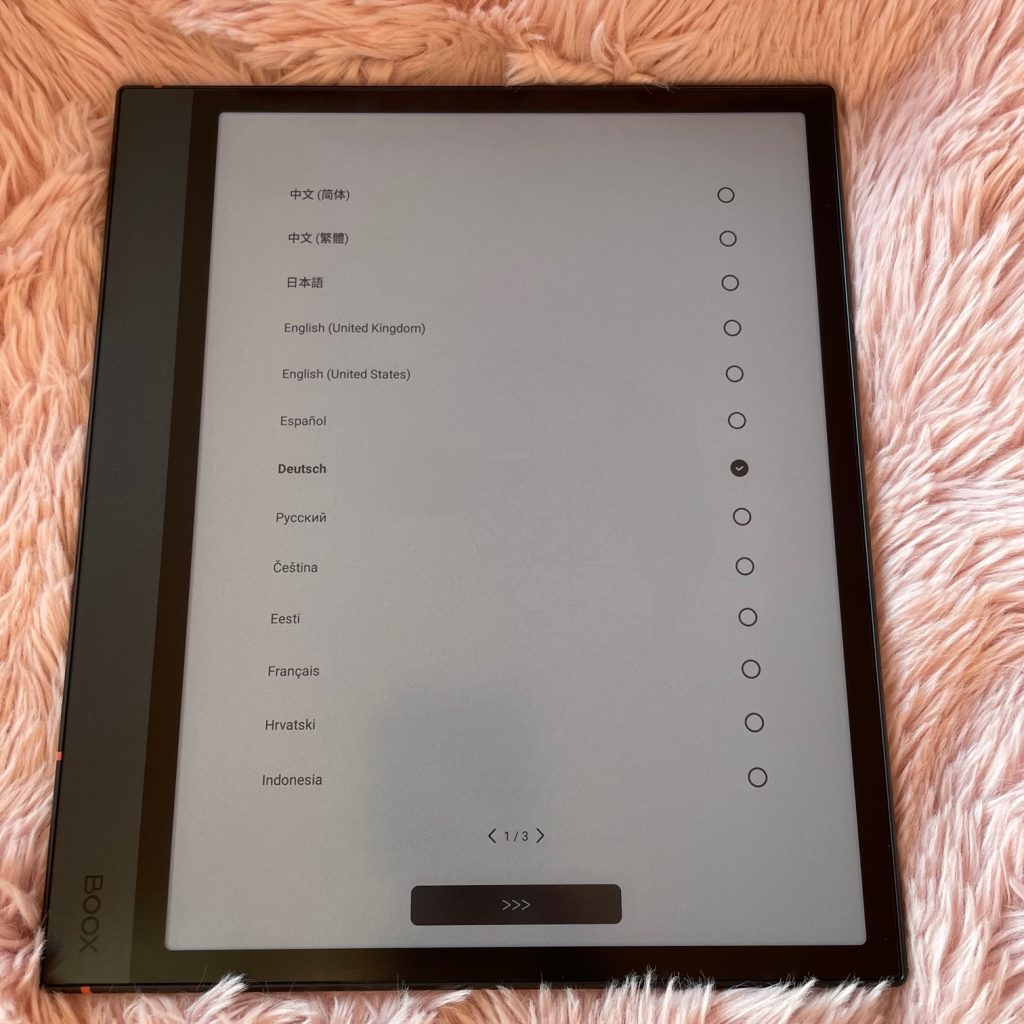 BOOX Note Air4 C eBook-Reader Sprachen