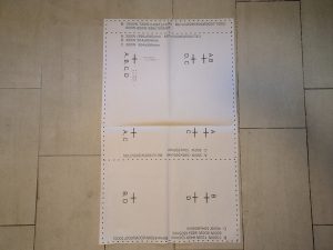 Bohrschablone der Könighaus M-1000 LED Infrarotheizung