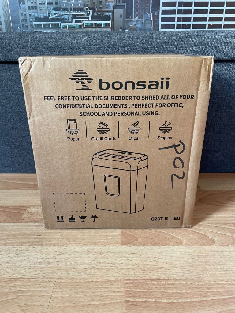 Bonsaii C237-B Aktenvernichter Verpackung