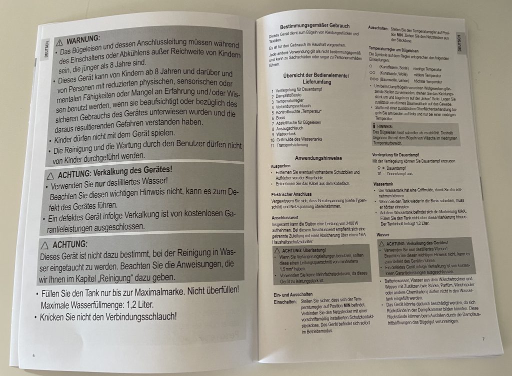 Clatronic® DBS 3749 Dampfbügelstation Bedienungsanleitung
