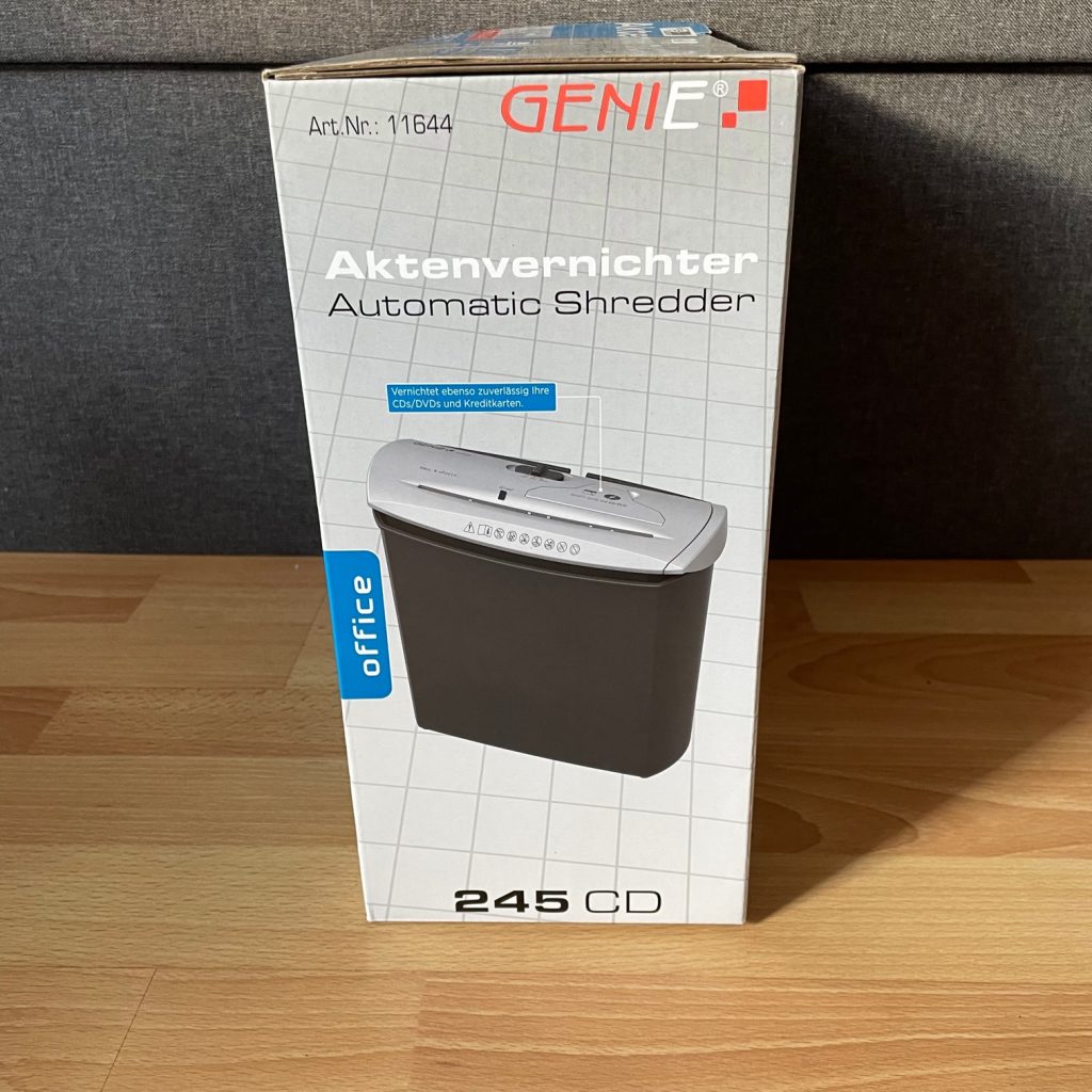 GENIE 245 CD Aktenvernichter Karton