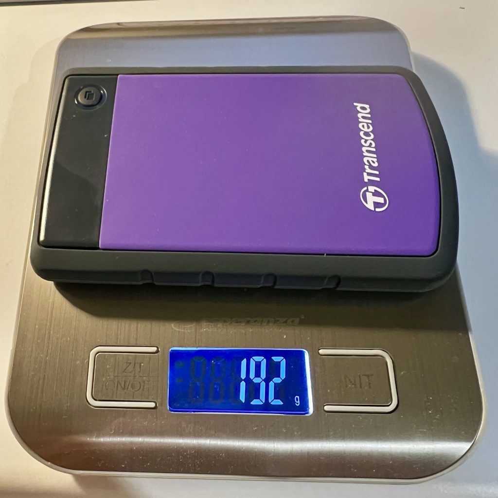 Transcend StoreJet ‎TS1TSJ25H3P 1TB externe Festplatte Gewicht