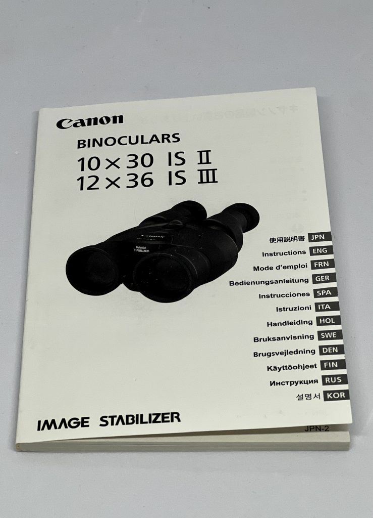 Canon 10x30 is II Fernglas Anleitung