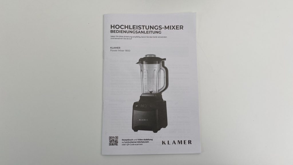 Klamer Standmixer Bedienungsanleitung