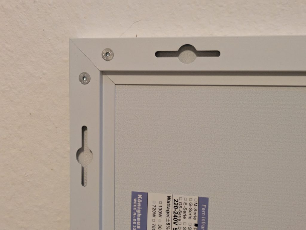 Könighaus P1000 Infrarotheizung Aufhängungen