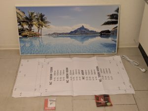 Lieferumfang der Könighaus Panorama Infrarotheizung