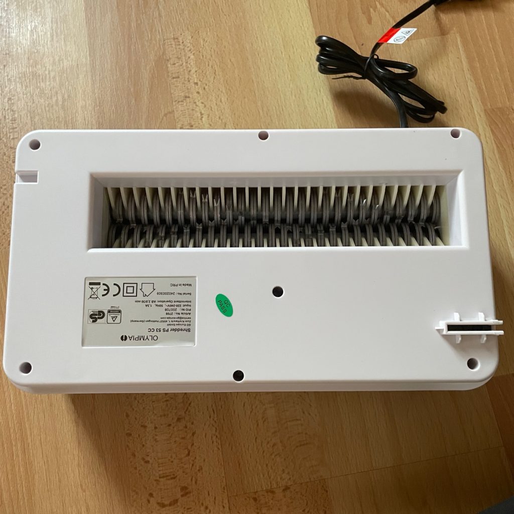 Olympia PS 53CC Aktenvernichter Schneidwalzen