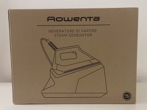 Rowenta Eco Steam Pro DG9610 Dampfbügelstation im Karton von vorne