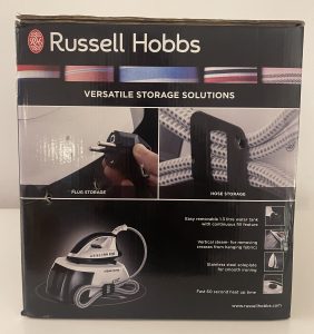 Russell Hobbs 24420-56 Dampfbügelstation im Karton von der linken Seite