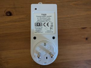Thermostat TS20 der eVARMO suna basic Infrarotheizung von hinten