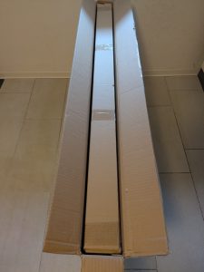Verpackung der Heidenfeld HF-HP 150 Infrarotheizung geöffnet