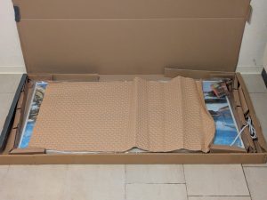 Verpackung der Könighaus Panorama Infrarotheizung geöffnet