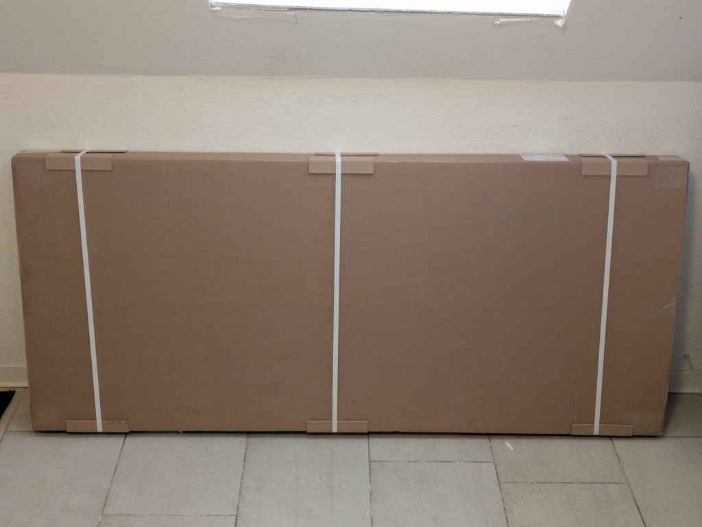 Verpackung der eVARMO suna basic Infrarotheizung von vorne