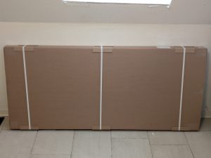 Verpackung der eVARMO suna basic Infrarotheizung von vorne