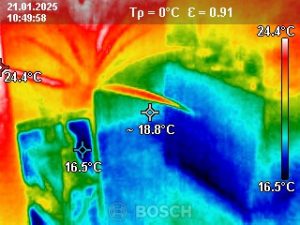 Wärmebild der Heidenfeld HF-HP 100-3 Infrarotheizung nachher