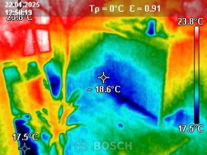 Wärmebild der Heidenfeld HF-HP 150 Infrarotheizung nachher