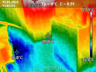 Wärmebild der Kesser 350W Infrarotheizung nachher
