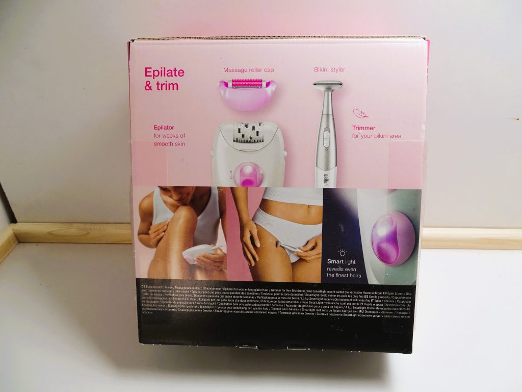 Braun silk-épil 3 Epilierer Verpackung Rückseite