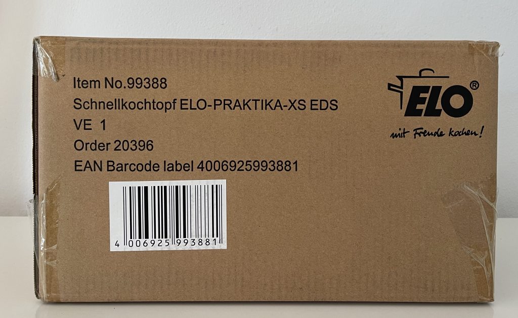 ELO Praktika XS Schnellkochtopf im Außenkarton