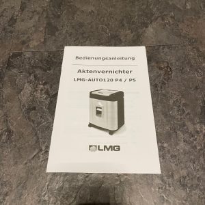 LGM P5 Aktenvernichter Anleitung