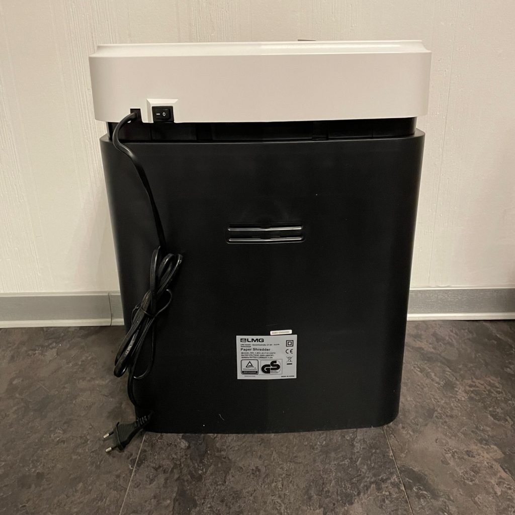 LGM P5 Aktenvernichter von hinten