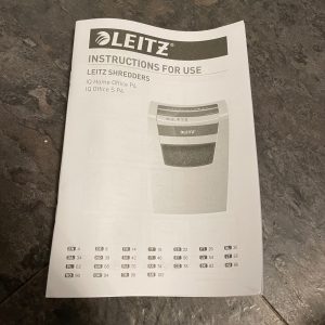 Leitz IQ Home Office Aktenvernichter Anleitung