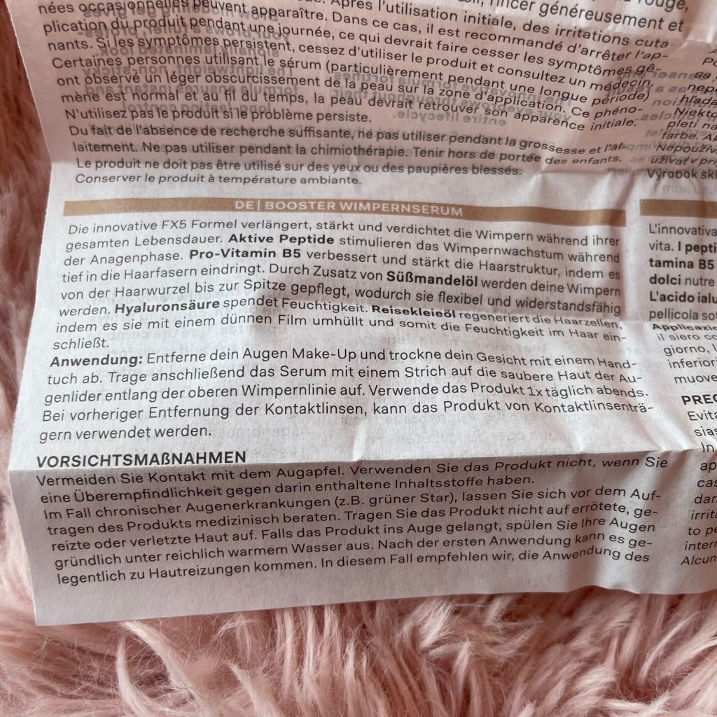 Oceanic Long4Lashes FX5 Wimpernserum Anleitung