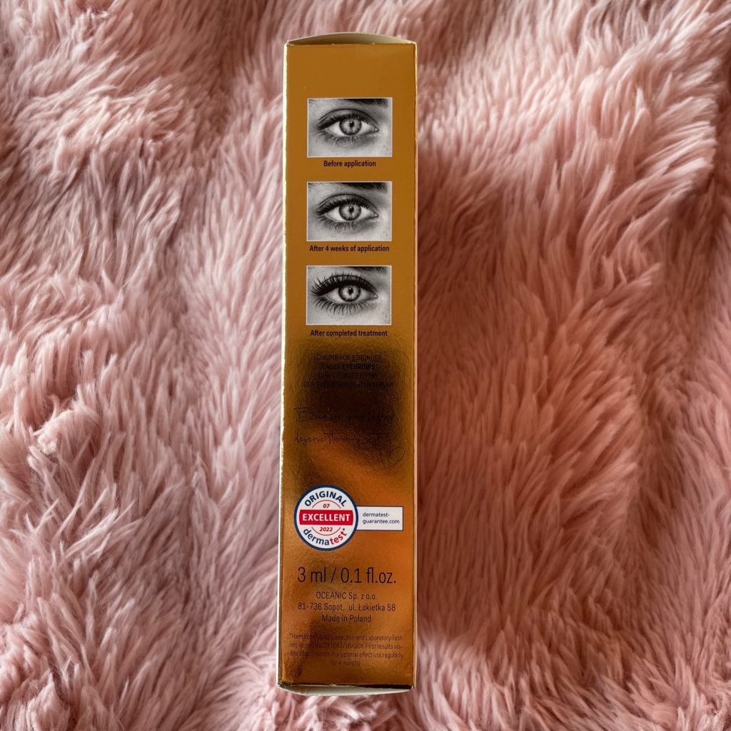 Oceanic Long4Lashes FX5 Wimpernserum Verpackung von der Seite