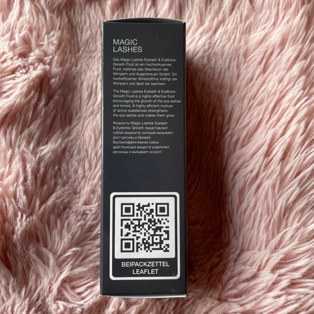 SA3 Magic Lashes Wimpernserum Verpackung QR-Code