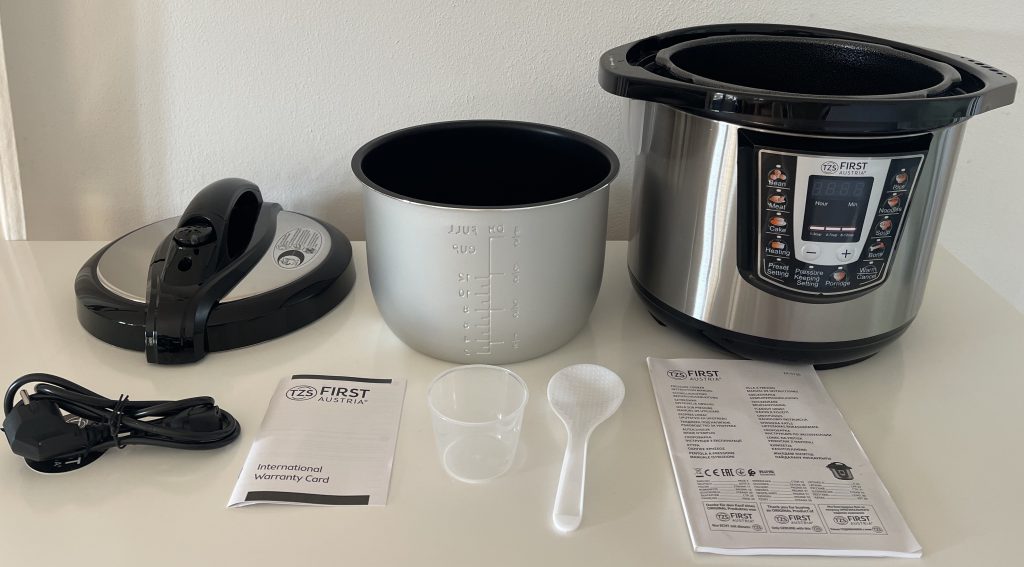 TZS First Austria ‎FA-5130 Schnellkochtopf ausgepackt mit Zubehör