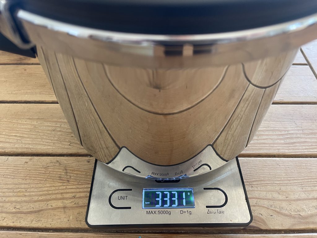 Tefal Clipso+ CHEF P45507 Schnellkochtopf Gewicht mit Deckel