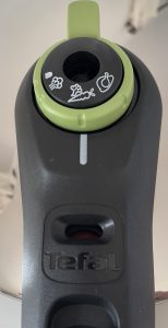 Tefal Secure Trendy ‎P25844 Schnellkochtopf Nahaufnahme Garprogramme am Griff