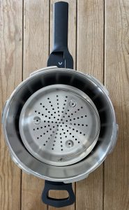 Tefal Secure Trendy ‎P25844 Schnellkochtopf mit Gareinsatz von oben