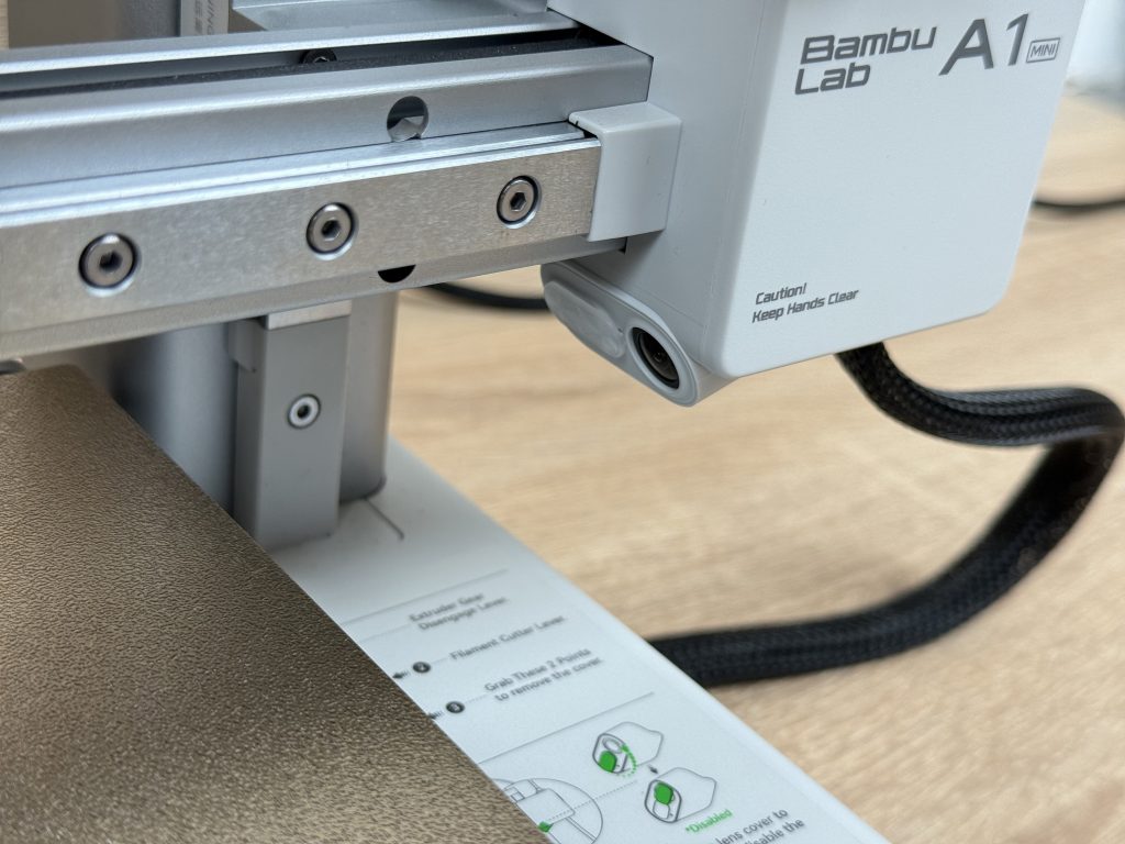 Bambu Lab A1 Mini 3D-Drucker Detail Kamera und Beleuchtung