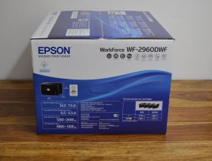 Epson WorkForce WF-2960DWF Drucker Verpackung Seitenansicht Rechts