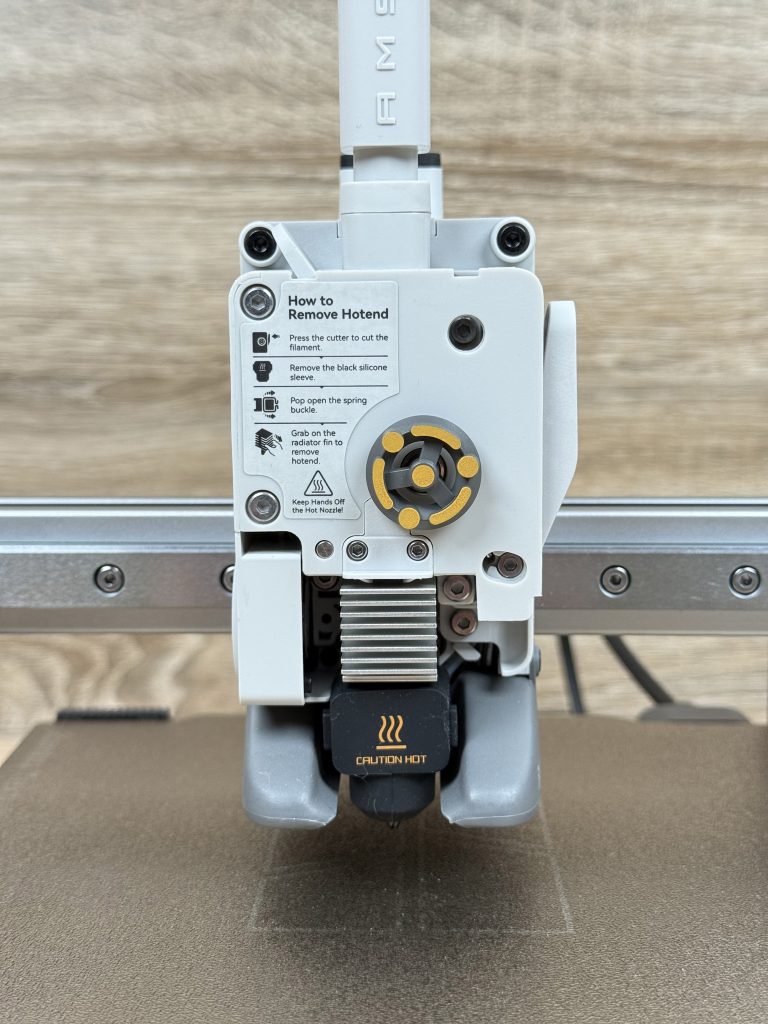 Bambu Lab A1 Mini 3D-Drucker Detail offener Druckkopf
