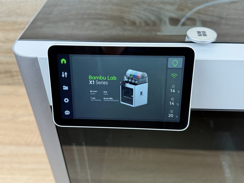 Bambu Lab X1C 3D-Drucker Startbildschirm