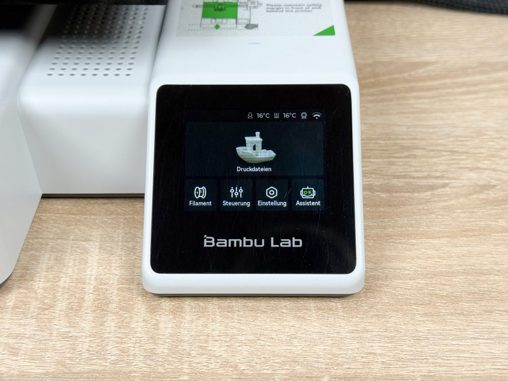Bambu Lab A1 Mini 3D-Drucker Startbildschirm