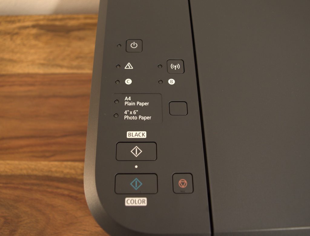 Canon PIXMA MG3650S Drucker Ansicht Bedienfeld