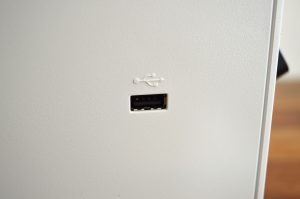 HP OfficeJet Pro 8132e Drucker USB-Eingang Detailansicht