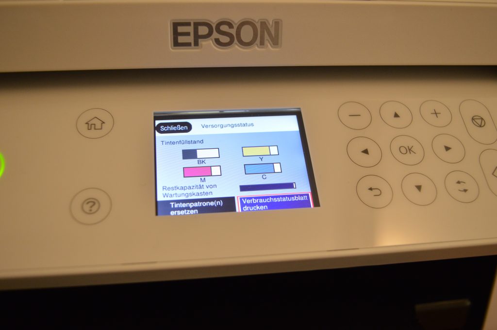 Epson Expression Home XP-4205 Drucker Display Detailansicht
