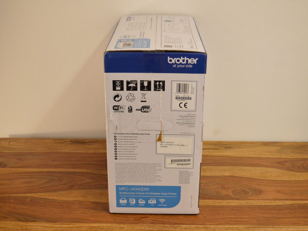 Brother MFC-J4340DW Drucker Verpackung Links