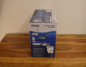 Epson Expression Home XP-4205 Drucker Verpackung Seitenansicht Links