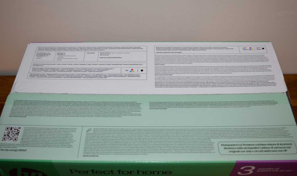HP DeskJet 4220e Drucker Verpackung Ansicht Oben