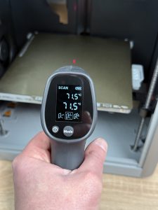 Bambu Lab X1C 3D-Drucker Temperatur Druckbett