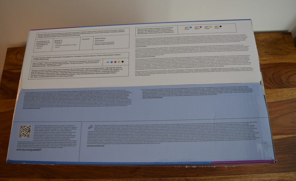 HP OfficeJet Pro 8132e Drucker Verpackung Ansicht Oben