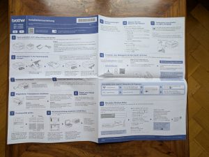 Anleitung des Brother MFC-J1010DW Multifunktionsdruckers geöffnet